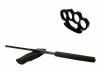 Set Autoaparare: Baston Telescopic Negru 50cm Otel + Box Metalic Negru 0.5cm. Compact, Rezistent, Usor! IdealStore