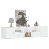 Gossi dulap de colt, alb, 200x40x45 cm, lemn prelucrat