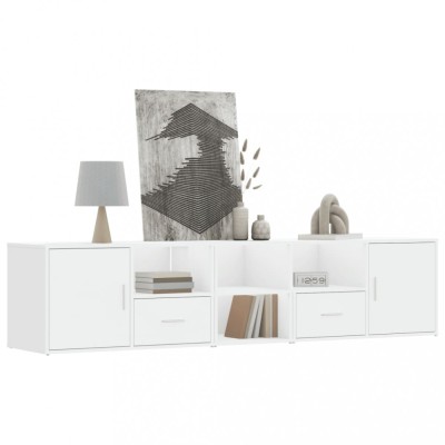 Gossi dulap de colt, alb, 200x40x45 cm, lemn prelucrat foto