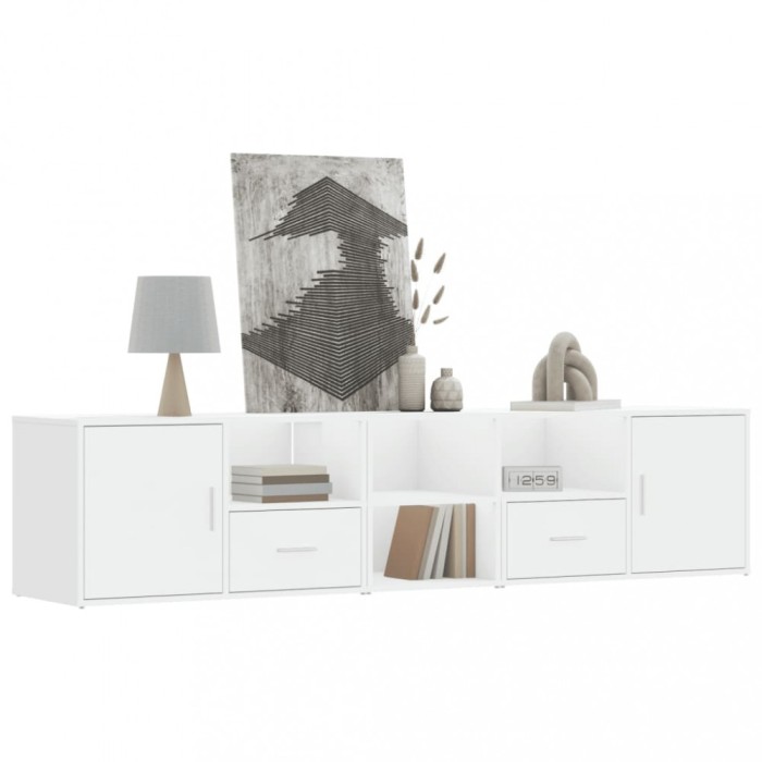 Gossi dulap de colt, alb, 200x40x45 cm, lemn prelucrat