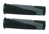 Mansoane Bicicleta Caper L-130mm, Cauciuc TPR, Negru/Gri