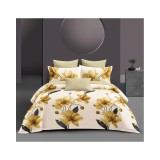 Cumpara ieftin Lenjerie de Pat cu elastic 4 piese pat dublu, Bumbac Satinat - LIM103