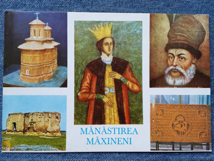 557 - Manastirea Maxineni jud. Braila / carte postala veche manastire , vedere