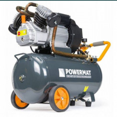 Compresor Aer Comprimat 50L 2 Pistoane POWERMAT foto