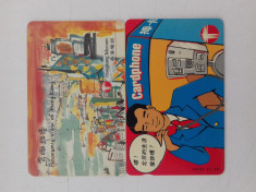 = LOT 147 - HONG KONG - 2 CARTELE TELEFONICE DIFERITE = foto