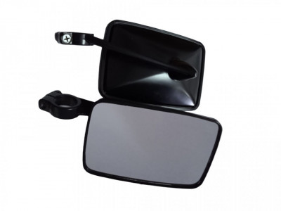 Set oglinzi patrate, negre, material metal foto