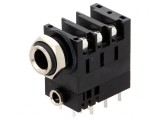 Adaptor Audio Soclu Jack 3,5mm la 6,3mm THT 90&deg;