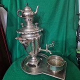 SAMOVAR MARE CU CARBUNI COMPLET 5 PIESE - RUSIA anii 1930