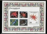 Somalia 2001-Fauna,Viata in Ape,Stele de mare,colita dant.MNH,Mi.Bl.80, Nestampilat