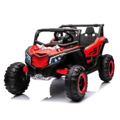 UTV electric Kinderauto Warrior 4x4, 120W, 12V, 7Ah, pentru copii 2-6 ani, echipare Premium, rosu