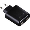Incarcator Retea Hama 2x USB 4.8A Fast Charge Universal Negru