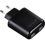 Cumpara ieftin Incarcator Retea Hama 2x USB 4.8A Fast Charge Universal Negru
