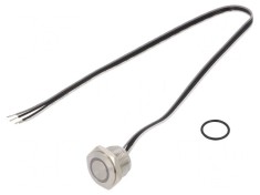 Comutator Anti-Vandalism 2 Pozitii SPST-NO 50mA 24VDC IP65 16mm