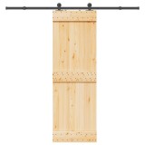 VidaXL Ușă glisantă cu set de feronerie 70x210 cm, lemn masiv de pin