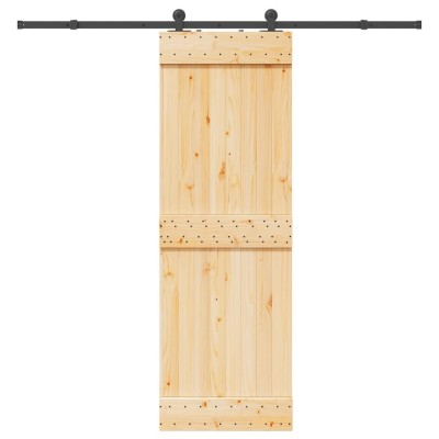 vidaXL Ușă glisantă cu set de feronerie 70x210 cm, lemn masiv de pin 3332670 foto