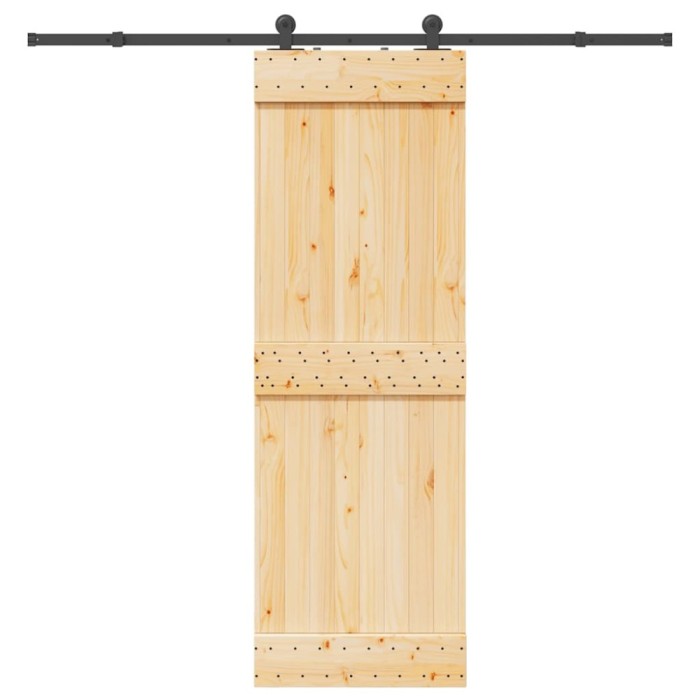 vidaXL Ușă glisantă cu set de feronerie 70x210 cm, lemn masiv de pin 3332670