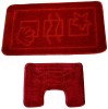Set 2 Covorase Baie, Antiderapante, Maritime Burgundy - 60x100/50x80