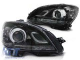 Set de faruri de tuning potrivit pentru MERCEDES W204 C-KLASA 2007-2010, stanga si dreapta Performance AutoTuning