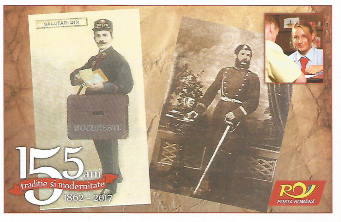 cartepostala-POSTA ROMANA-155 de ani de traditie si modernitate-Factor postal