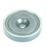 Magnet neodim oală D 48 mm cu gaură și șanfren
