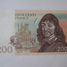 Franța 200 Francs 2015 UNC,bancnotă specimen emisiune privată Gabris ed.limitată
