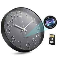 Camera spion in Ceas de perete iUni W31, 16GB, Wi-Fi, Full HD, Senzor de miscare