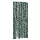 Cumpara ieftin Perdea pentru insecte, verde si alb, 90 x 220 cm, chenille