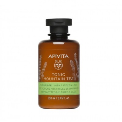 Gel de duș APIVITA Tonic Mountain Tea cu uleiuri esențiale și ceai de munte 250ml foto