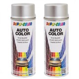Cumpara ieftin Pachet 2 x Vopsea Spray Auto Dacia Argintiu Stelar Metalizata Dupli-Color 350 ml