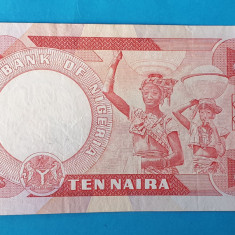 10 Naira nedatata Bancnota veche Africa - Nigeria - stare foarte buna