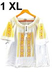 O ie cu model traditional, culori rare, 3 variante - pe galben albastru sau bej, marimi generoase, XL, 2XL, 3XL
