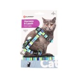 Set Ham &amp; Lesa pentru Pisica, Flamingo Amira Green, 20-35 cm x 10 mm