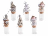 Cumpara ieftin Set 6 sticlute Craciun sticla cm 4 x 3,5 x 13 H, 25 ml