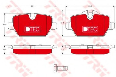 Set placute frana,frana disc BMW Seria 3 (E90) (2005 - 2011) TRW GDB1612DTE foto