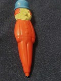 Pix vintage original,pix de colectie figurina papusa clovn,pix in forma de papusa/clovn de colectie