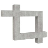 Cumpara ieftin Set comoda TV, 9 piese, gri beton, lemn prelucrat