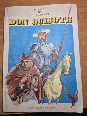 carte pentru copii - don quijote - miguel de cervantes - din anul 1986 - format mare foto