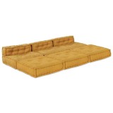 Cumpara ieftin Unitate de canapea modulara Tesatura Galben 210 x 140 x 56 cm