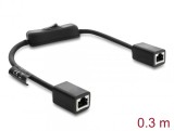 Cablu de retea RJ45 Cat.6 F/UTP M-M 0.3m cu switch, Delock 81565
