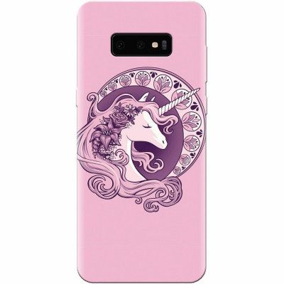 Husa silicon personalizata pentru Samsung Galaxy S10 Lite, Purple Unicorn foto