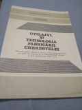 UTILAJUL SI TEHNOLOGIA FABRICARII CHERESTELEI IX-X VICTOR TOCAN 1993, Alta editura, Alte materii, Clasa 11