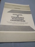 UTILAJUL SI TEHNOLOGIA FABRICARII CHERESTELEI IX-X VICTOR TOCAN 1993, Alta editura, Alte materii, Clasa 11