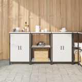 vidaXL Set de depozitare pentru bucătărie 3 pcs Alb 180 x 50 x 92 cm
