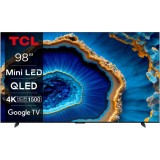 Televizor TCL MiniLed 98C805, 248 cm, Smart Google TV, 4K Ultra HD, 100hz, Clasa G, Smart TV