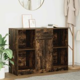 VidaXL Bufetă cu sertar stejar afumat 101x35x76 cm lemn de stratificat