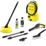 Aparat de spalat cu presiune Karcher K 2 Classic Car &amp;amp; Home EU, 1400 W, 110 bar, 360 l/h debit maxim, furtun presiune 3 m, perie exterior T7, incl