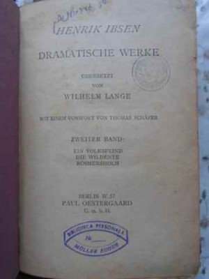 DRAMATISCHE WERKE-HENRIK IBSEN-230363 foto