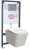 Set rezervor WC Tinos Pacific Chrome montat pe perete