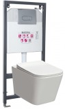Cumpara ieftin Set rezervor WC Tinos Pacific Chrome montat pe perete