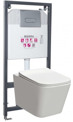 Set rezervor WC Tinos Pacific Chrome montat pe perete foto